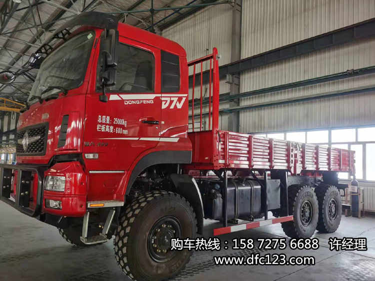 國六東風6X6沙漠越野卡車，六驅沙漠運輸地質勘查車
