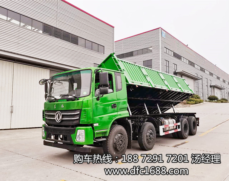 東風前四后八側翻自卸車產品圖片，東風前四后八側翻自卸翻斗運輸車