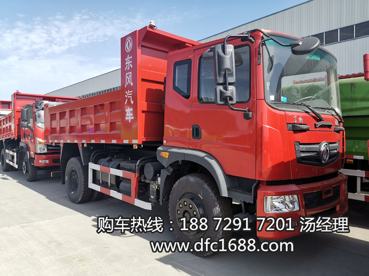 東風6.5米平板自卸車多少錢一臺，6.5單橋平板自卸貨車，6.5平板自卸哪個品牌好