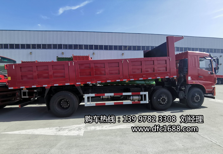 【輕皮自卸車】輕皮三橋自卸平板車東風廠家出售，十堰銷售電話輕皮三軸平板車