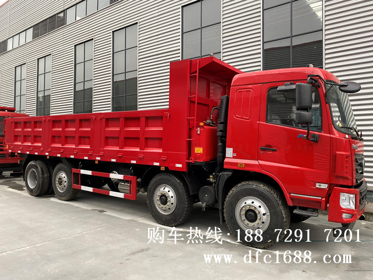 小四橋翻斗自卸車，前四后六后翻自卸車7.6米，貨箱7米6的前四后六自卸貨車