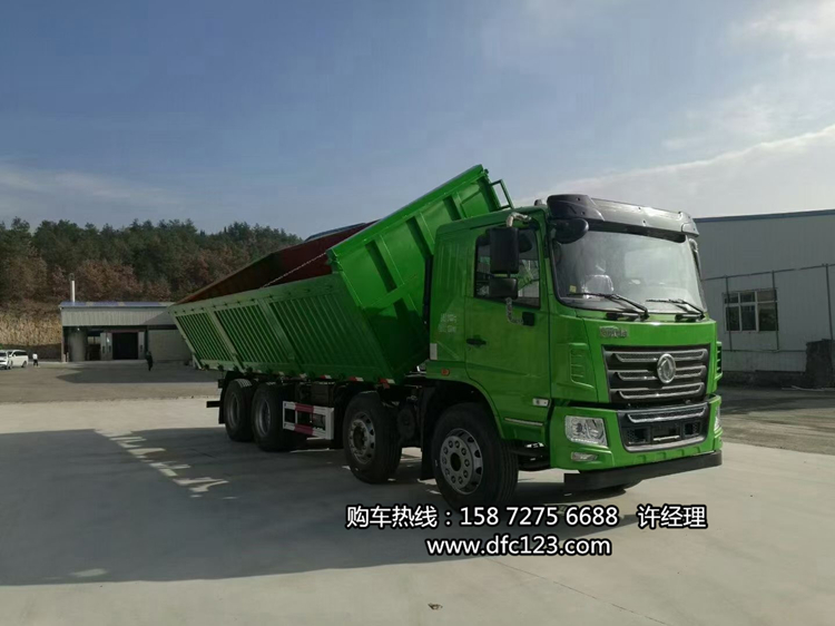 東風濰柴300動力7米6側翻自卸車，輕皮側翻前四后八自卸車圖片