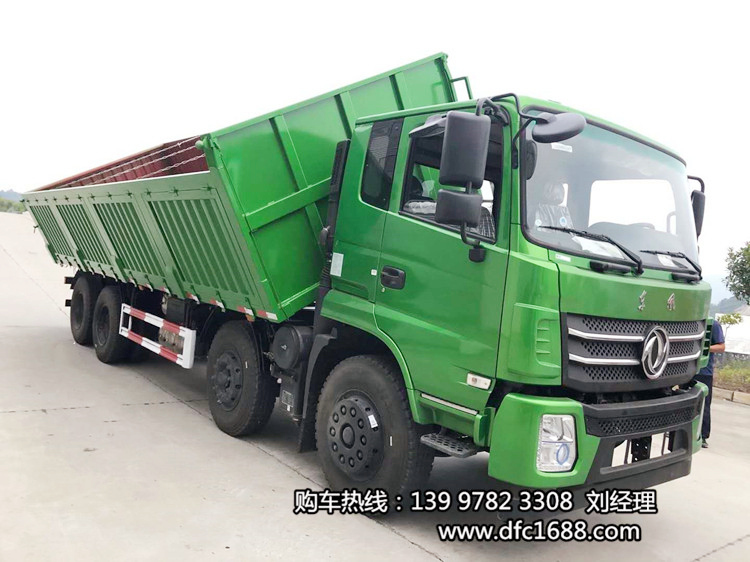 東風輕皮前四后八側翻大箱7米6工程自卸車