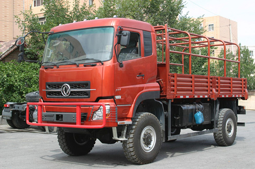 東風四驅平頭木材運輸車報價-4×4驅動自卸貨車圖片大全